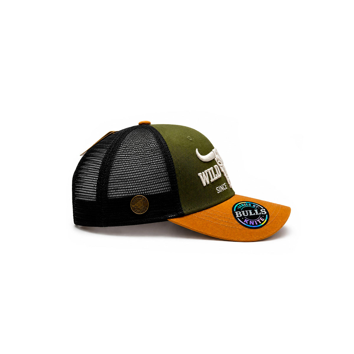 Gorra Hombre Bulls Trucker Vaquero Sacred Land 1974 Verde
