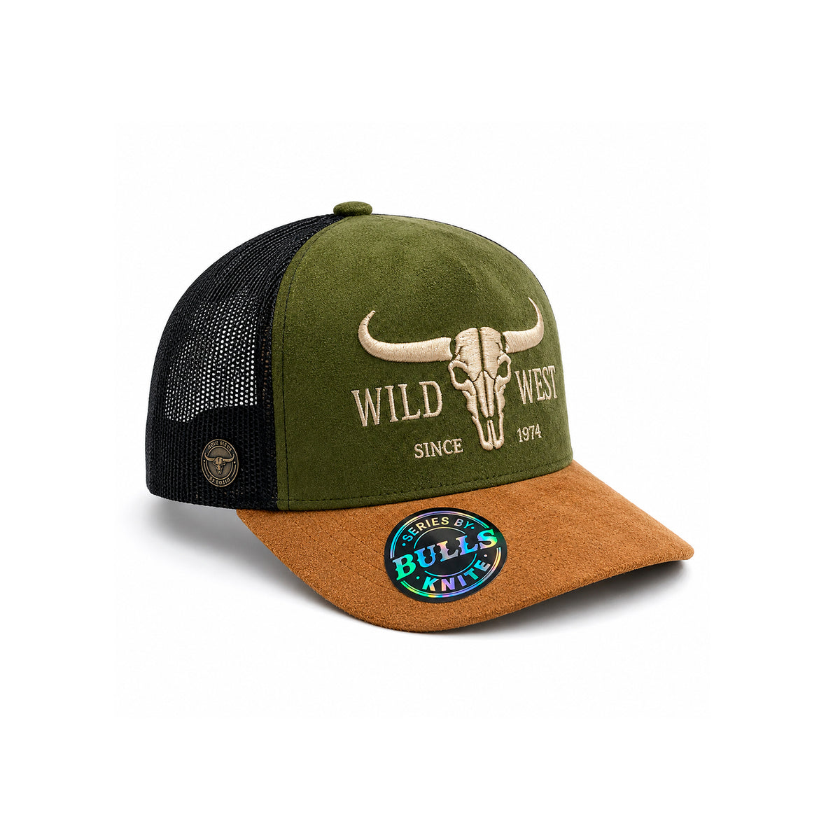 Gorra Trucker Knite Bulls Vaquero Sacred Land 1974 Gamuza