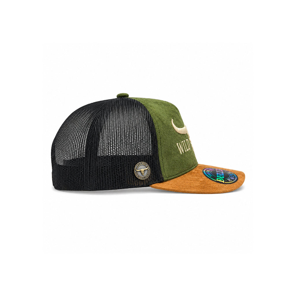 Gorra Trucker Knite Bulls Vaquero Sacred Land 1974 Gamuza