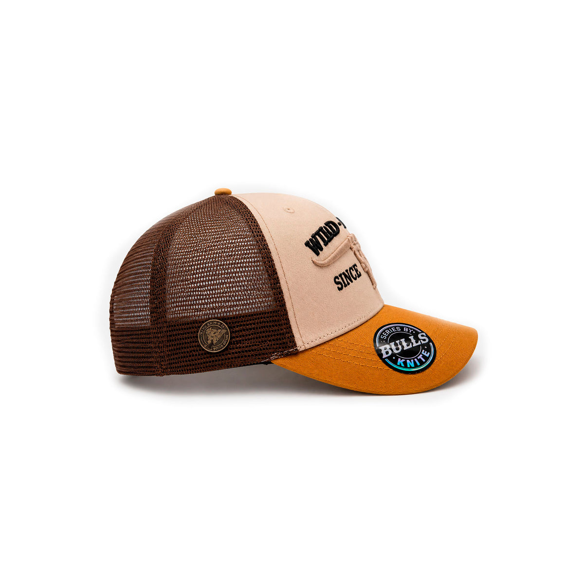 Gorra Hombre Bulls Trucker Vaquero Wild and West 1974 Beige