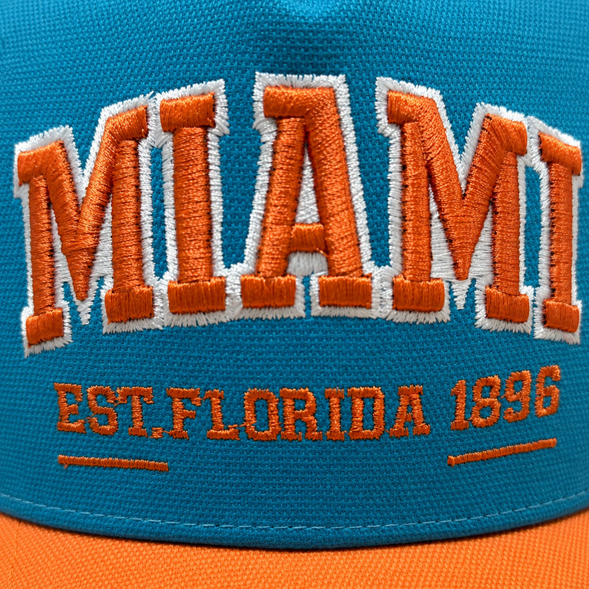 Knite Gorra Trucker para Hombre de Malla Transpirable Miami Florida Azul Naranja