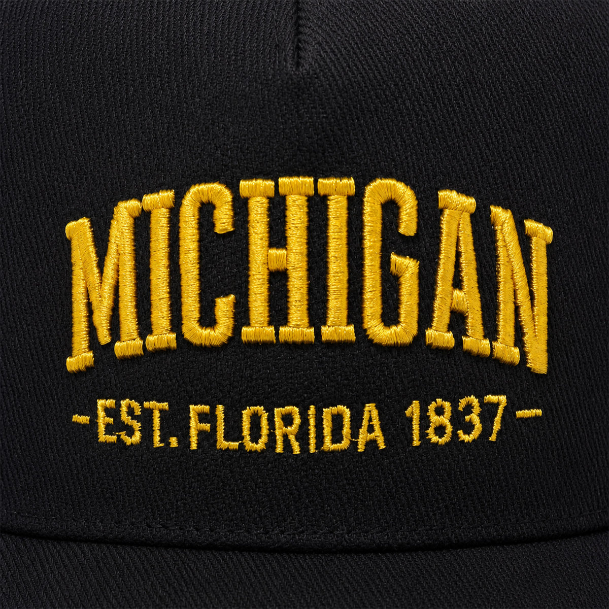 Knite Gorra Trucker para Hombre de Malla Transpirable Michigan Negra y Amarillo