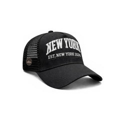 Gorra Hombre Trucker Malla Negra Knite New York Bordada