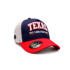Gorra Hombre Trucker Malla Azul Blanco Rojo Knite Texas