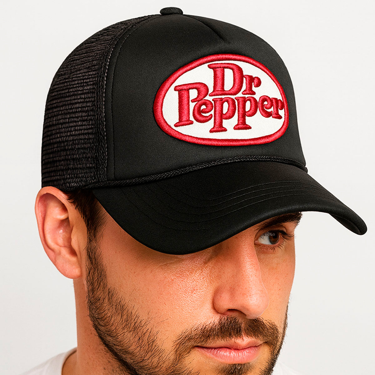 Gorra trucker bordado 3D estilo hombre Dr Pepper cachucha-Unitalla