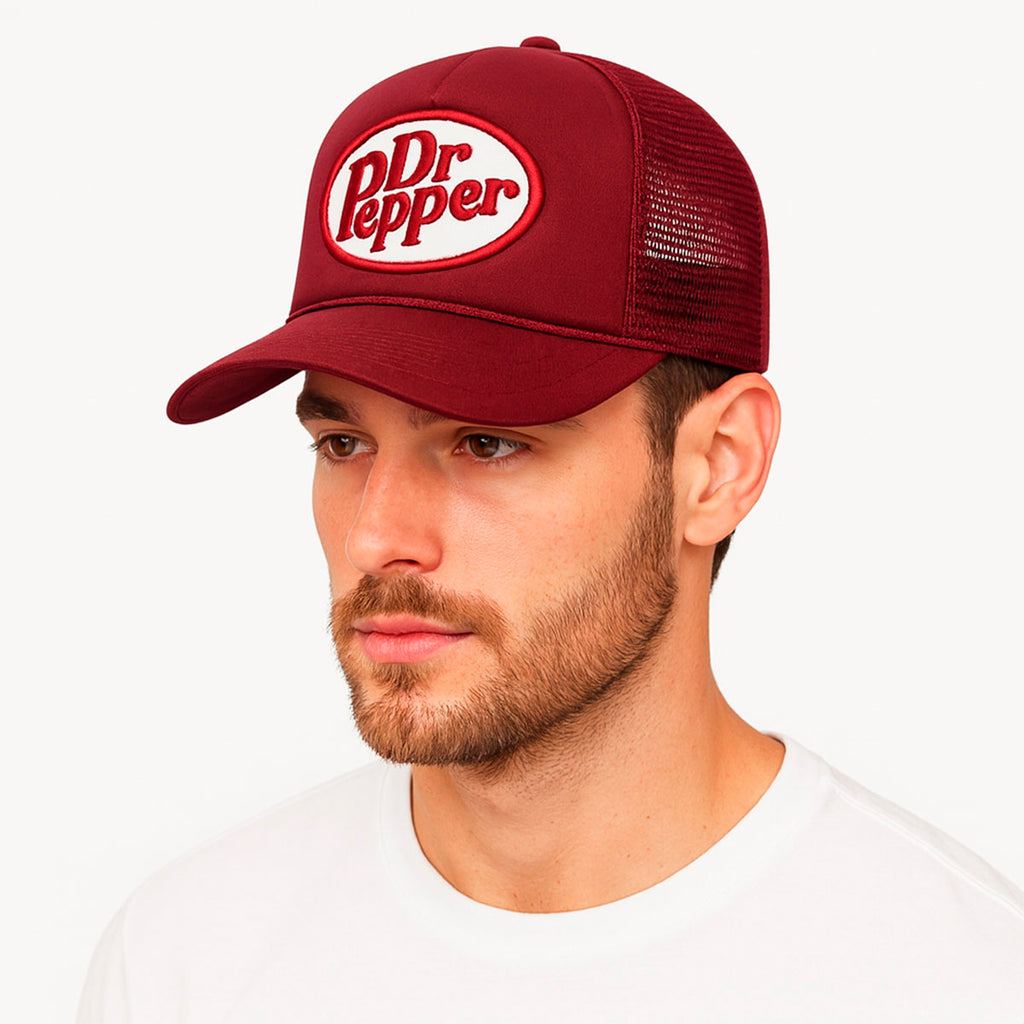 Gorra trucker bordado 3D estilo hombre Dr Pepper cachucha-Unitalla