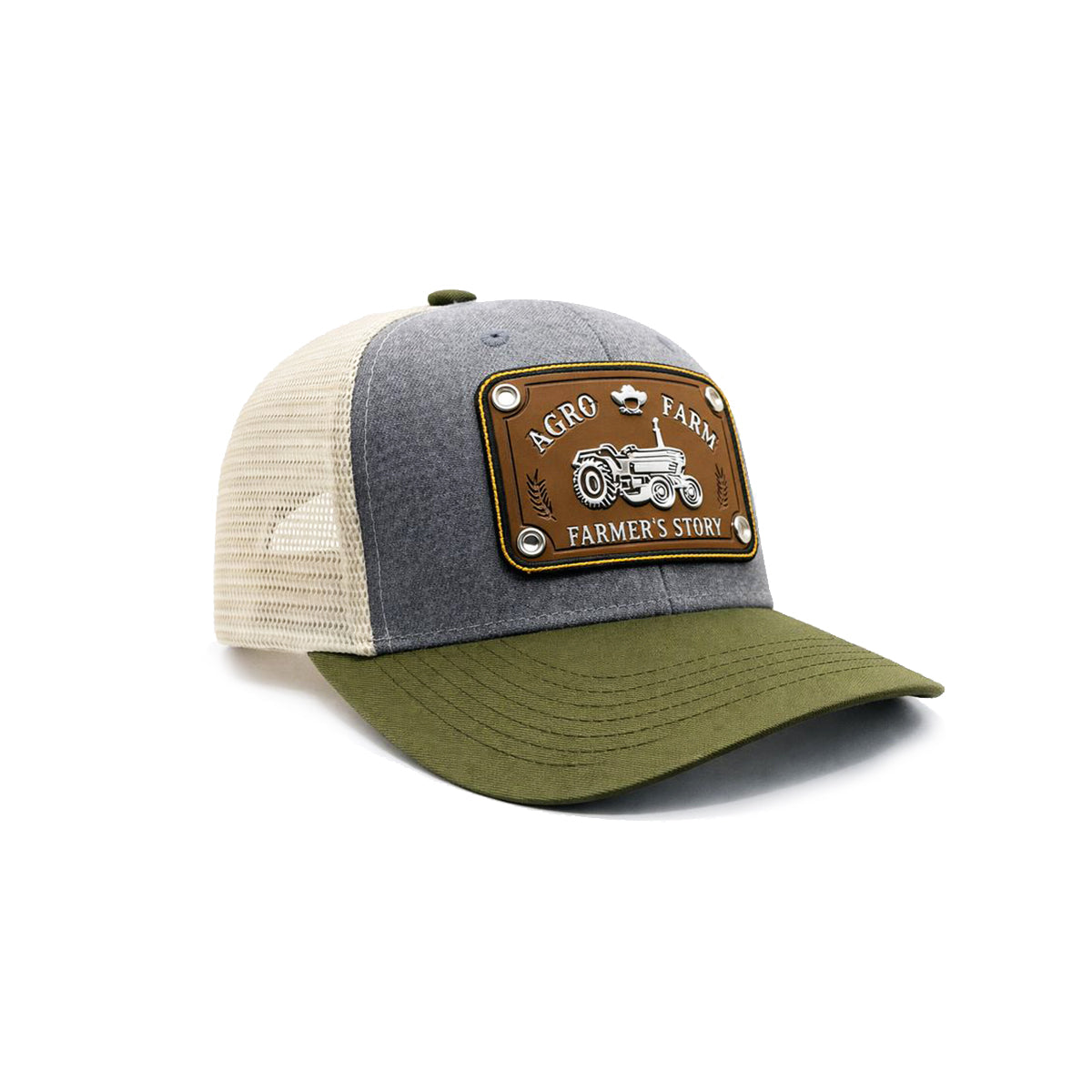 Gorra Knite Farmer Agro Cafe Trucker Ajustable Original Cap gris