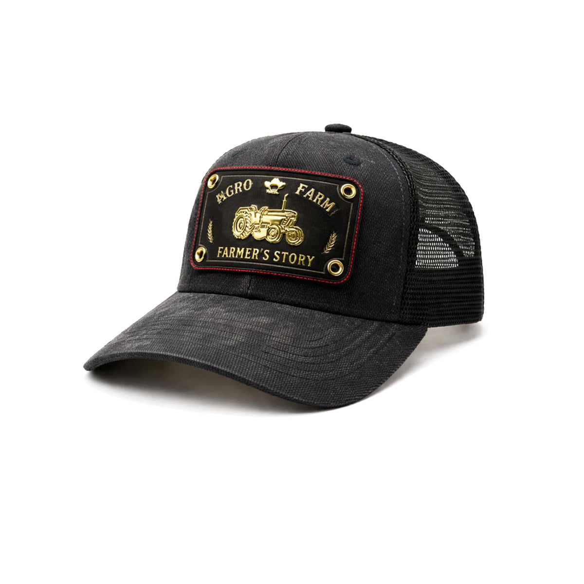 Gorra Knite Farmer Agro Negro Trucker Ajustable