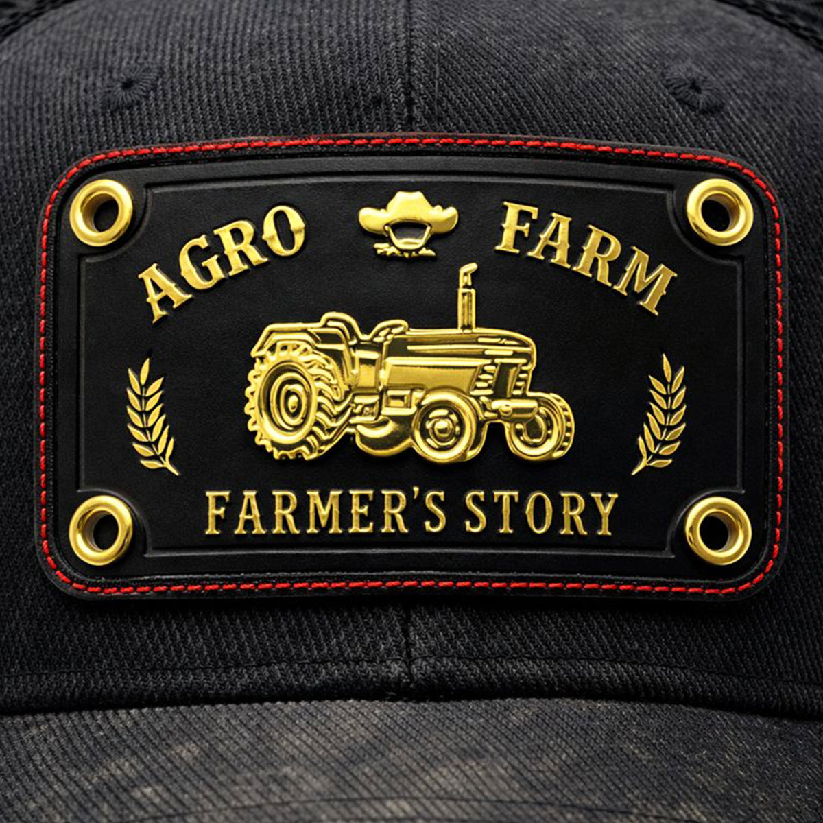 Gorra Knite Farmer Agro Negro Trucker Ajustable