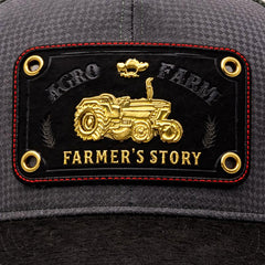 Gorra Knite Farmer Agro Negro Trucker Ajustable Original Cap negro
