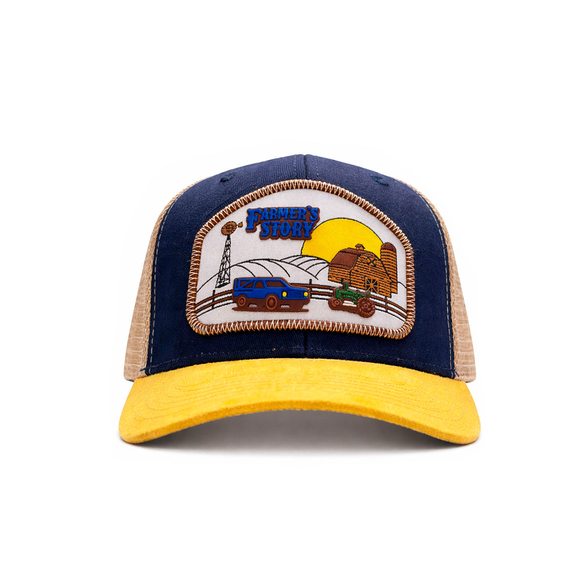 Gorra Barn Blue Trucker Ajustable Estilo Granja Farmer Agro azul
