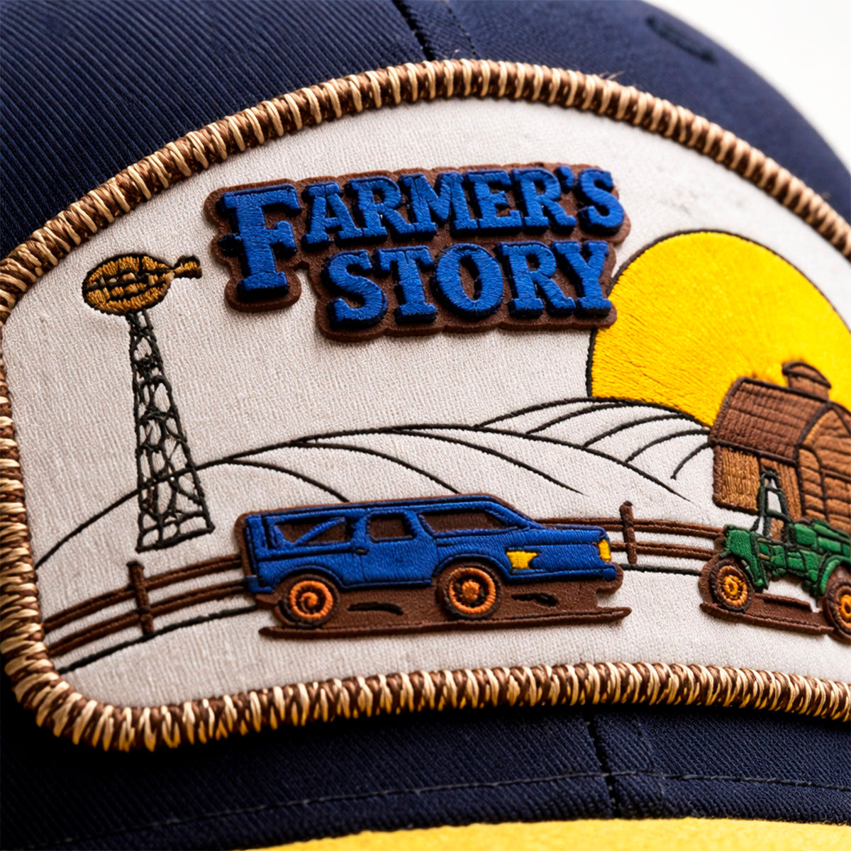 Gorra Barn Blue Trucker Ajustable Estilo Granja Farmer Agro azul