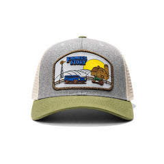Gorra Barn Blue Trucker Ajustable Estilo Granja Farmer Agro gris
