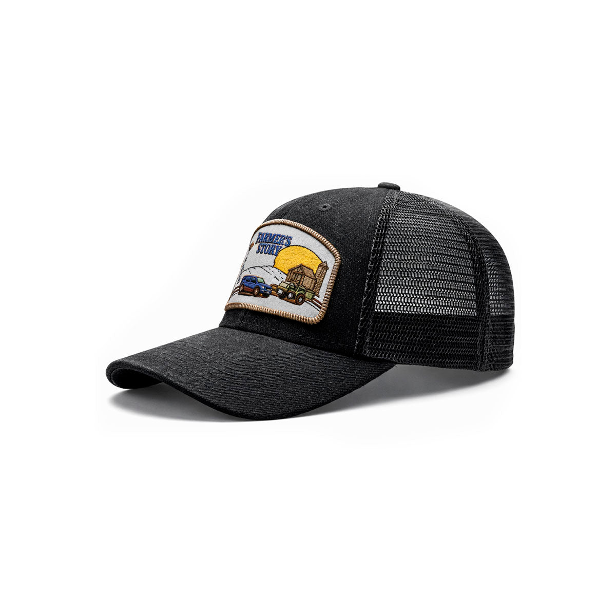 Gorra Barn Blue Trucker Ajustable Estilo Granja Farmer Agro negro