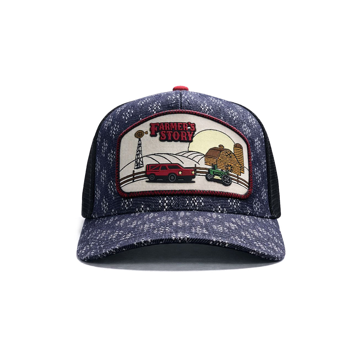 Gorra Barn Red Trucker Ajustable Estilo Granja Farmer Agro azul