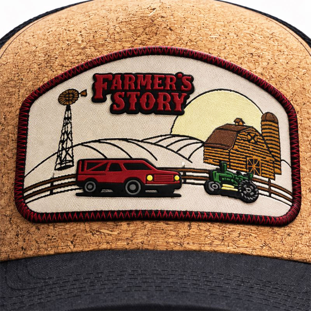Gorra Barn Red Trucker Ajustable Estilo Granja Farmer Agro café
