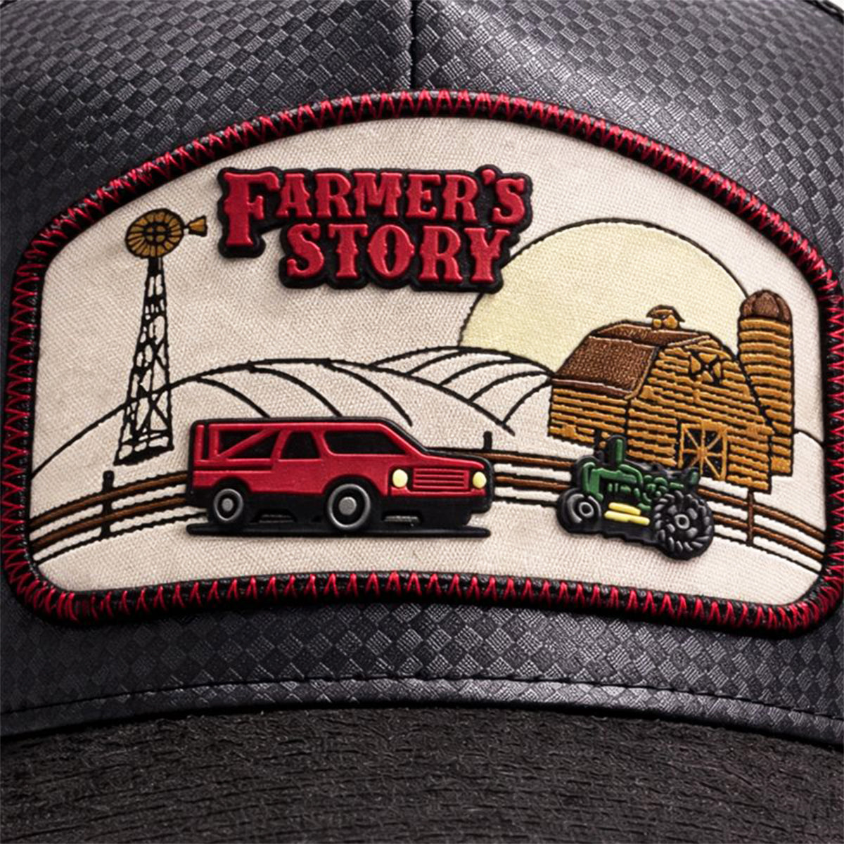 Gorra Barn Red Trucker Ajustable Estilo Granja Farmer Agro gris
