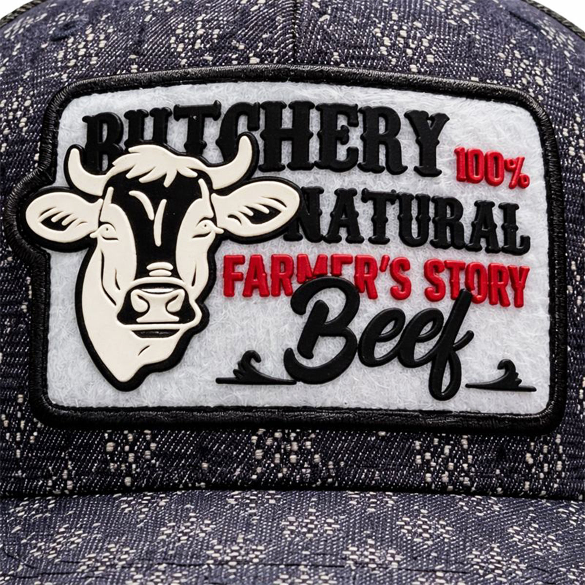 Gorra Knite Farmer Beef Blue Trucker Ganado Ajustable azul