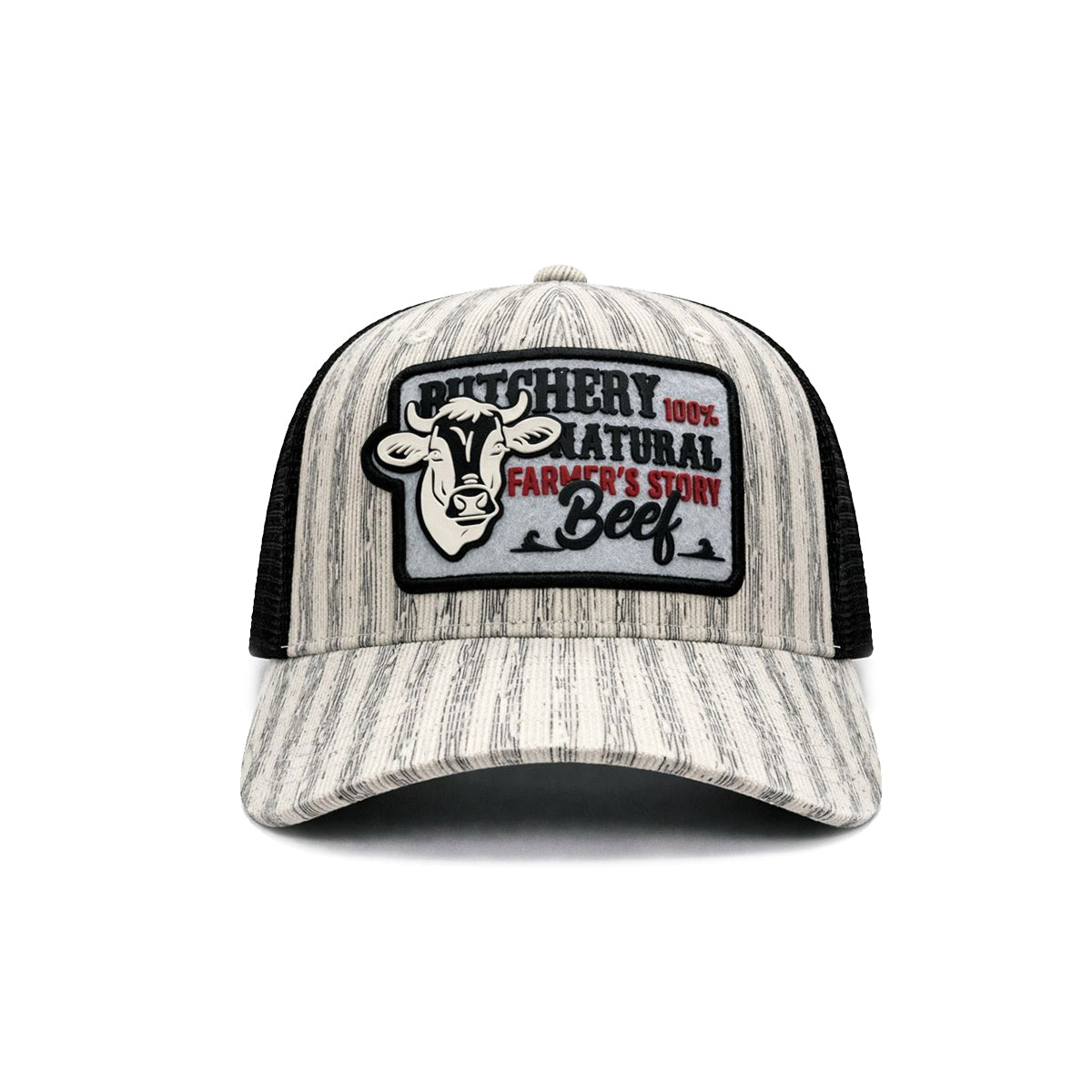 Gorra Knite Farmer Beef Blue Trucker Ganado Ajustable blanco