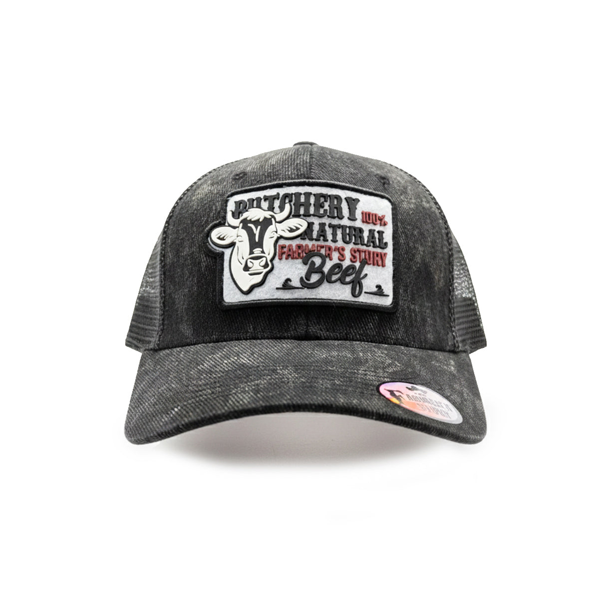 Gorra Knite Farmer Beef Blue Trucker Ganado Ajustable gris oscuro