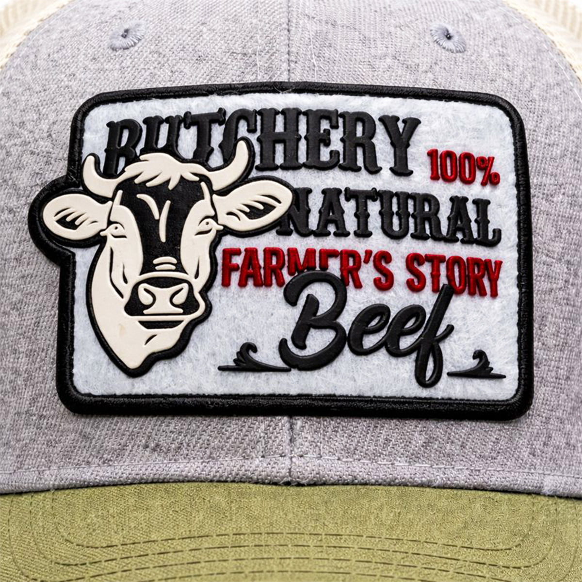 Gorra Knite Farmer Beef Blue Trucker Ganado Ajustable verde