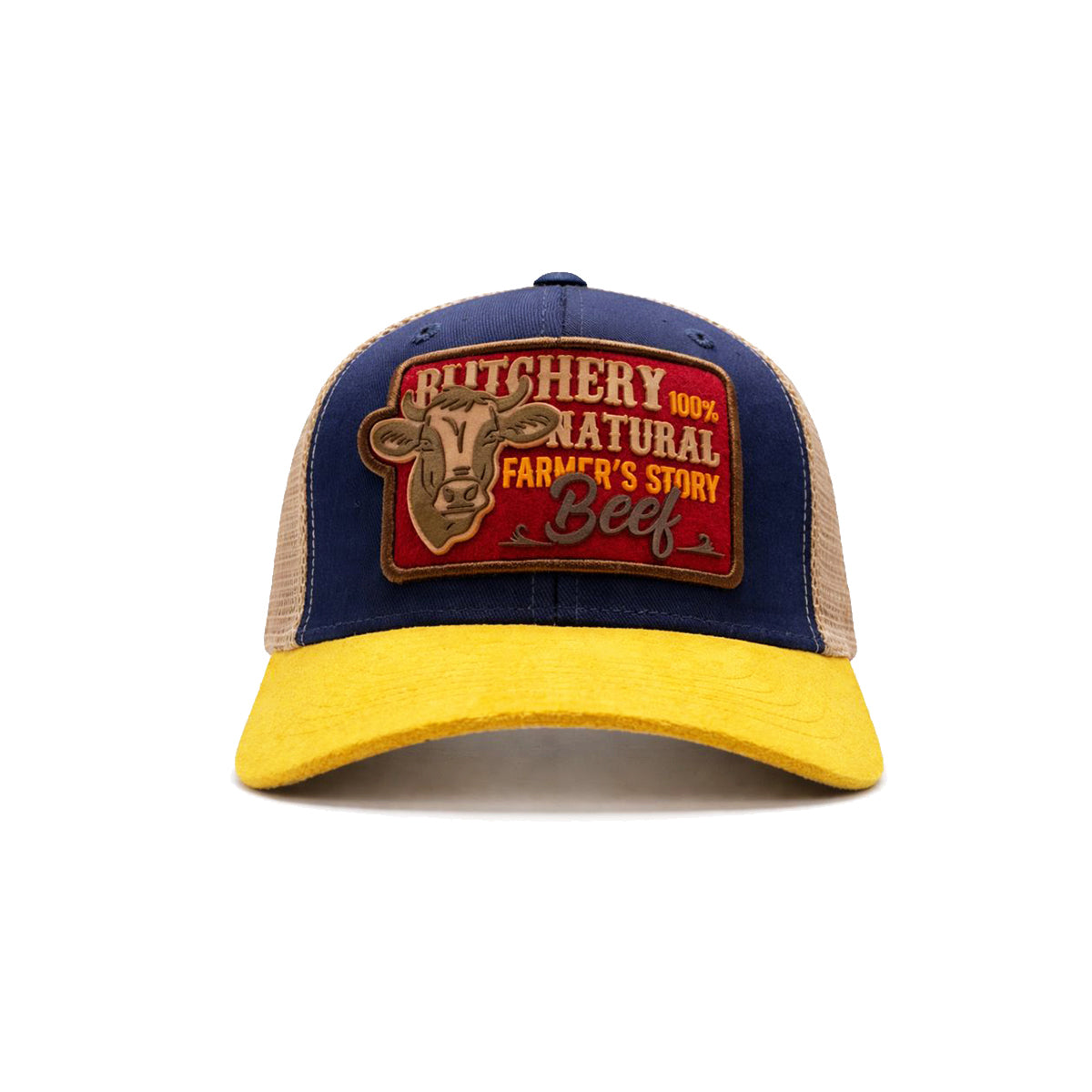 Gorra Knite Farmer Beef Red Trucker Ganado Ajustable azul