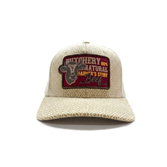 Gorra Knite Farmer Beef Red Trucker Ganado Ajustable beige