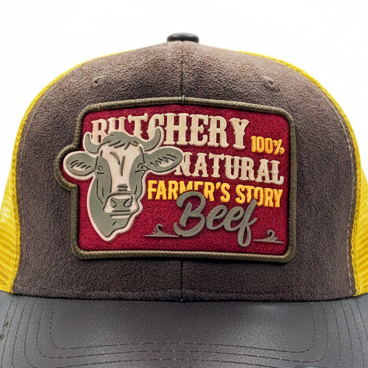 Gorra Knite Farmer Beef Red Trucker Ganado Ajustable café