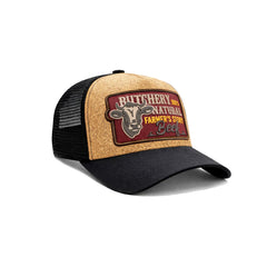 Gorra Knite Farmer Beef Red Trucker Ganado Ajustable negro