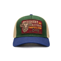 Gorra Knite Farmer Beef Red Trucker Ganado Ajustable verde