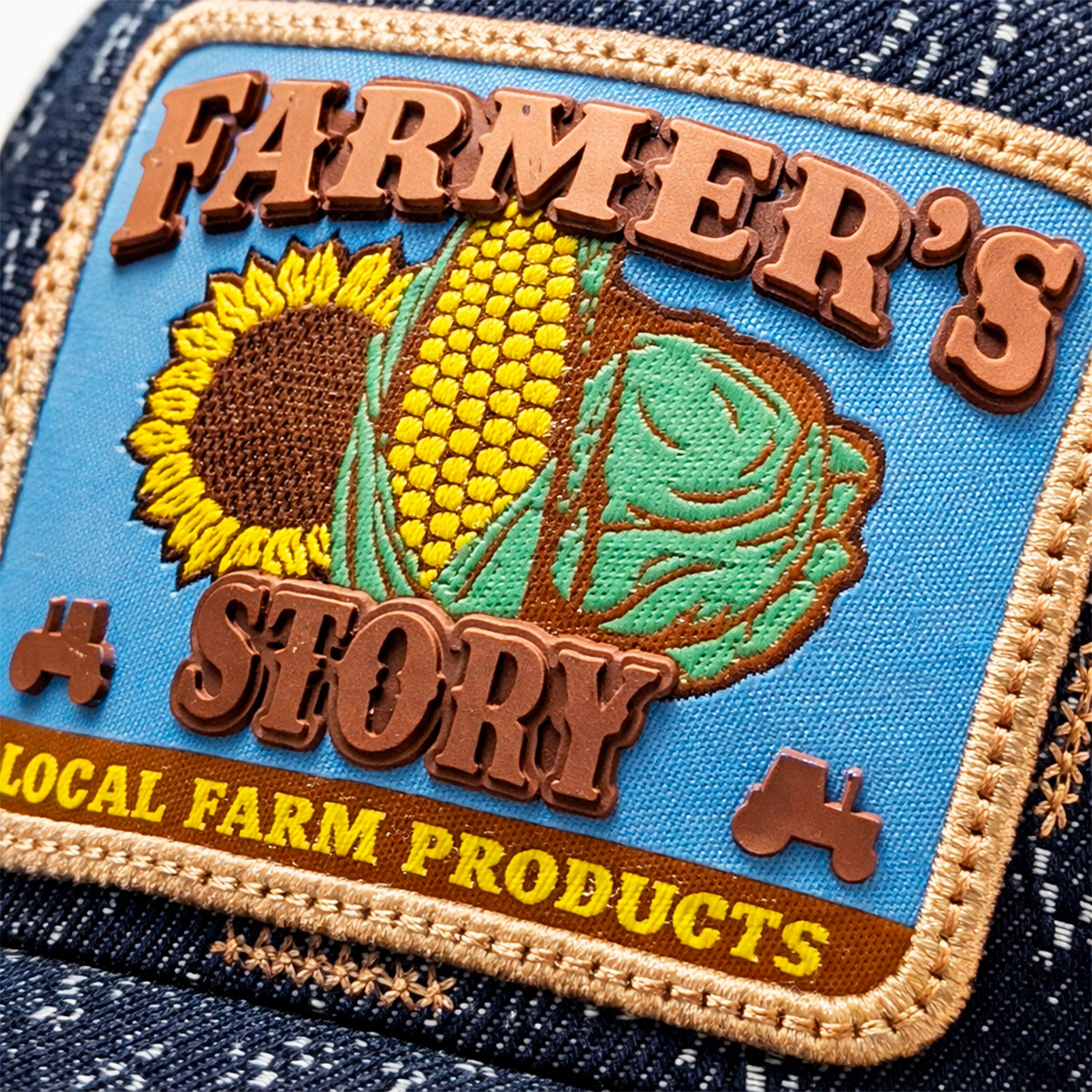 Gorra Knite Farmer Corn Blue Trucker Ajustable Original Cap azul