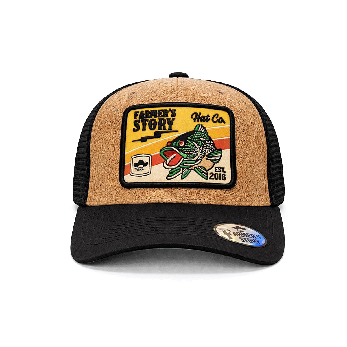 Gorra Knite Farmer Coi Amarillo Trucker Pesca Bass Ajustable café