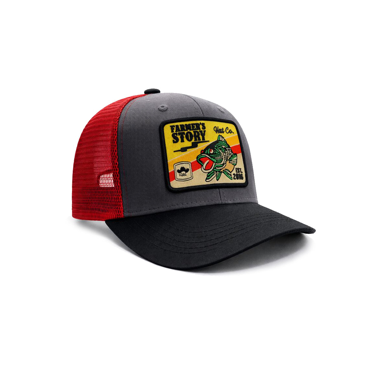 Gorra Knite Farmer Coi Amarillo Trucker Pesca Bass Ajustable gris