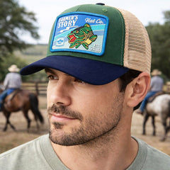 Gorra Knite Farmer Coi Azul Trucker Pesca Bass Ajustable verde