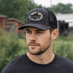 Gorra Knite Farmer Trucker Countryside Gris Ajustable azul