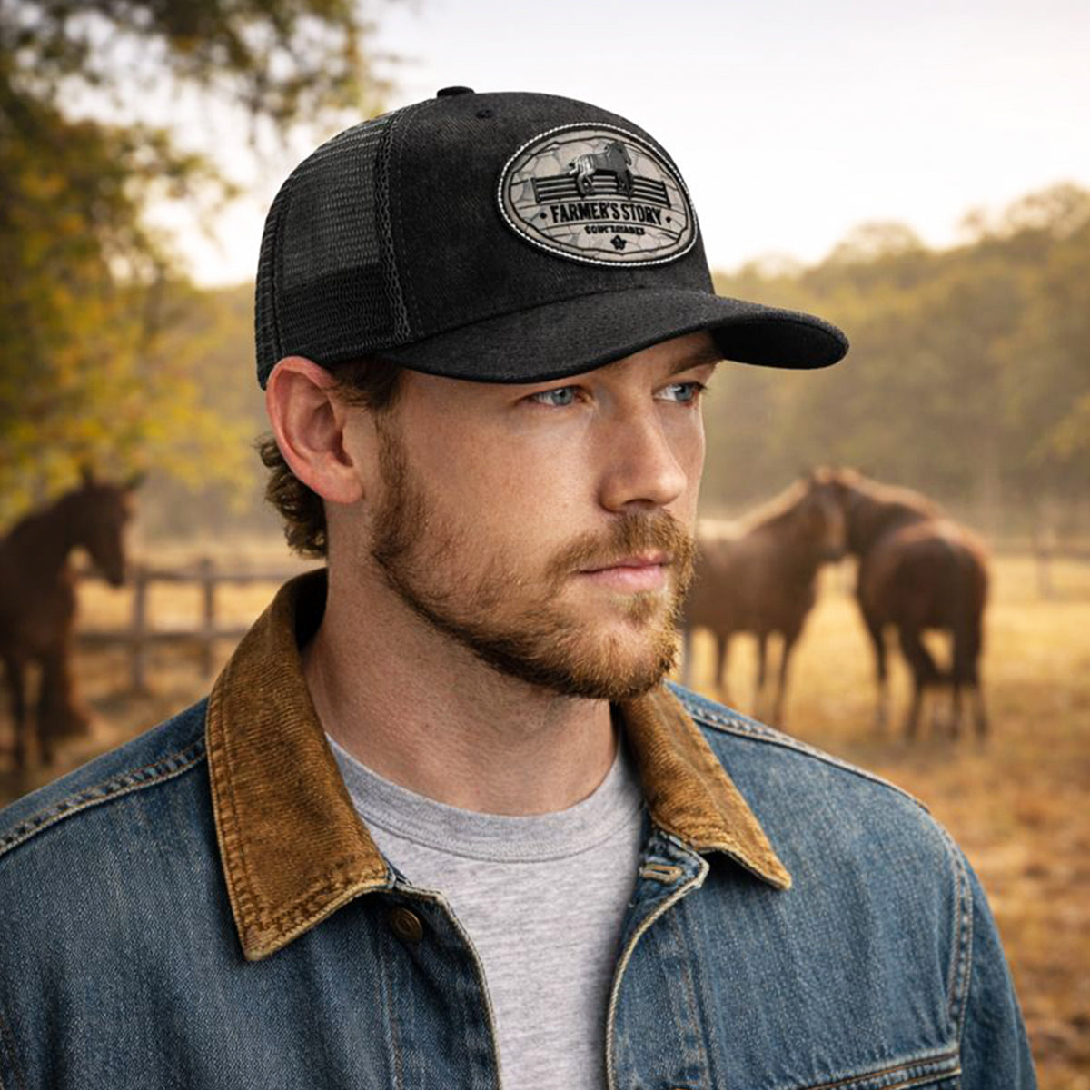 Gorra Knite Farmer Trucker Countryside Gris Ajustable gris oscuro