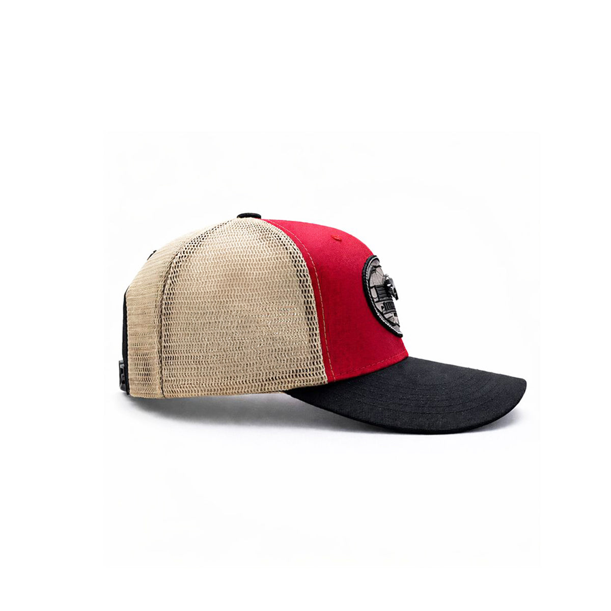 Gorra Knite Farmer Trucker Countryside Gris Ajustable rojo