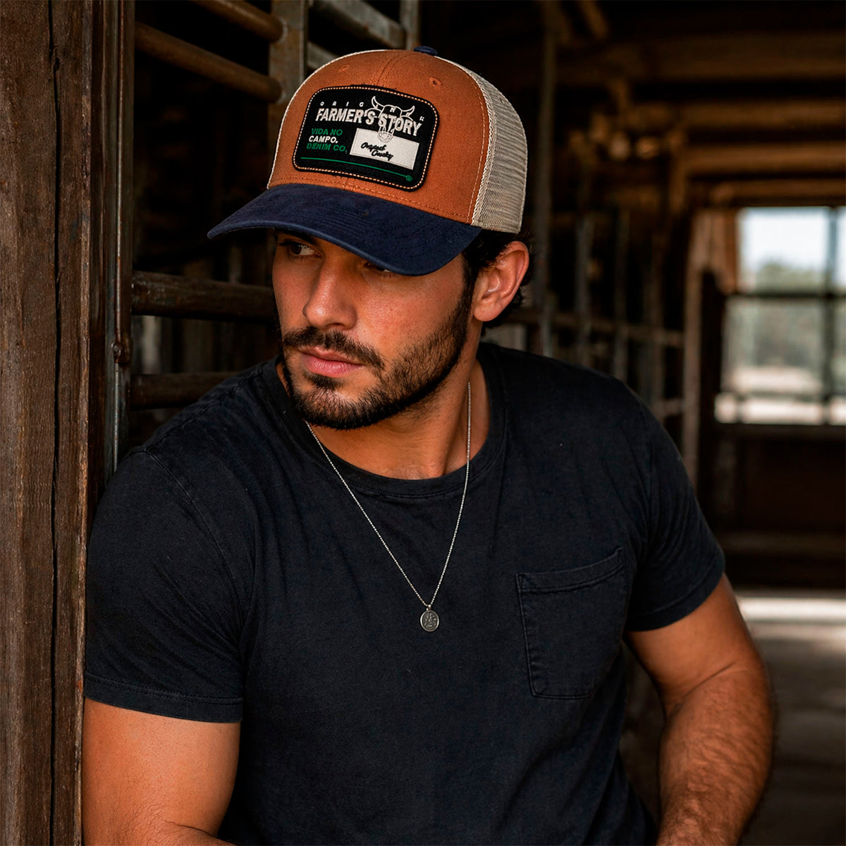 Gorra Trucker Knite Farmer's Story Denim Co