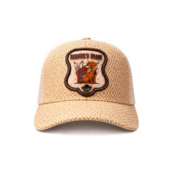 Gorra Knite Farmer Dog Yellow Trucker Ajustable Western beige