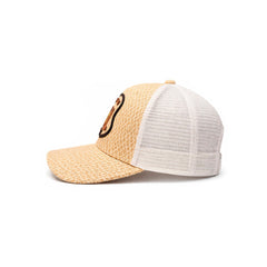 Gorra Knite Farmer Dog Yellow Trucker Ajustable Western beige