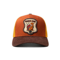 Gorra Knite Farmer Dog Yellow Trucker Ajustable Western naranja