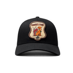 Gorra Knite Farmer Dog Yellow Trucker Ajustable Western negro