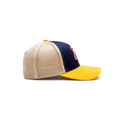 Gorra Knite Farmer Dog Blue Trucker Perro Ajustable Agro amarillo