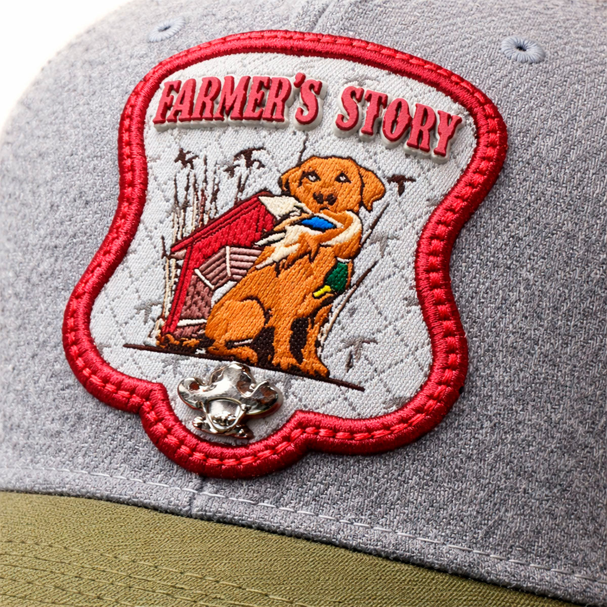 Gorra Knite Farmer Dog Blue Trucker Perro Ajustable Agro gris