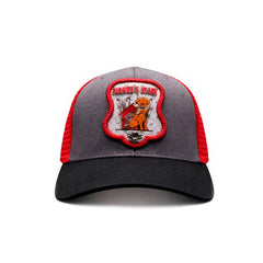 Gorra Knite Farmer Dog Blue Trucker Perro Ajustable Agro rojo