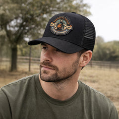 Gorra Knite Farmer Fisher Naranja Trucker Pesca Ocean negro