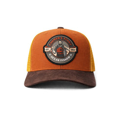 Gorra Knite Farmer Fisher Rojo Trucker Pesca Ocean naranja