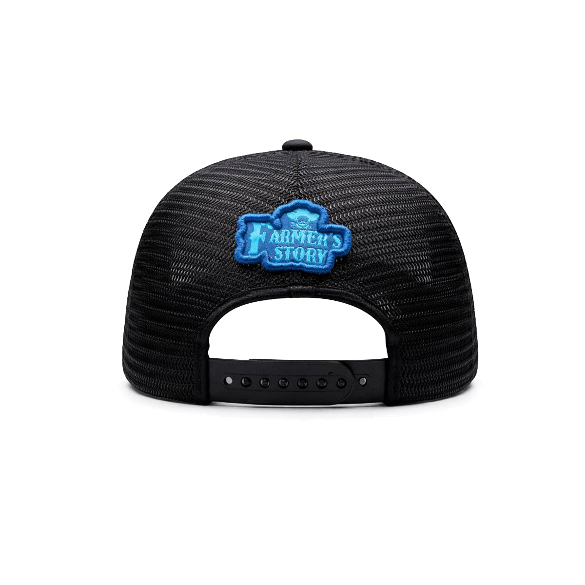 Gorra Knite Farmer Gallo Azul Trucker Agro Ajustable negro