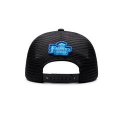Gorra Knite Farmer Gallo Azul Trucker Agro Ajustable negro