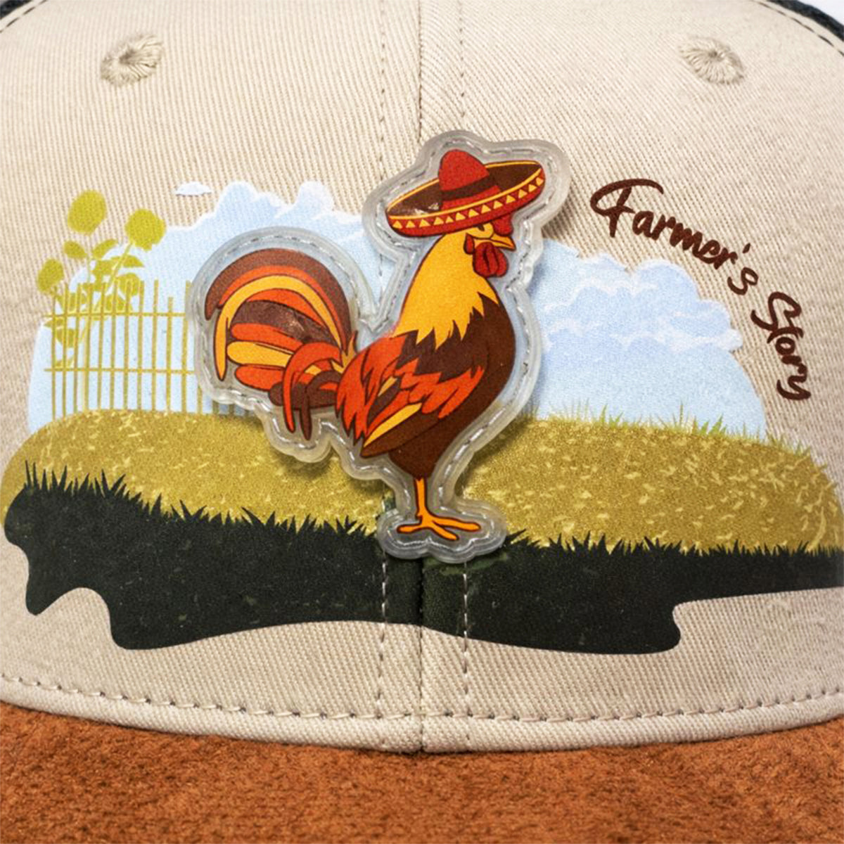 Gorra Trucker Farmer Gallo Café